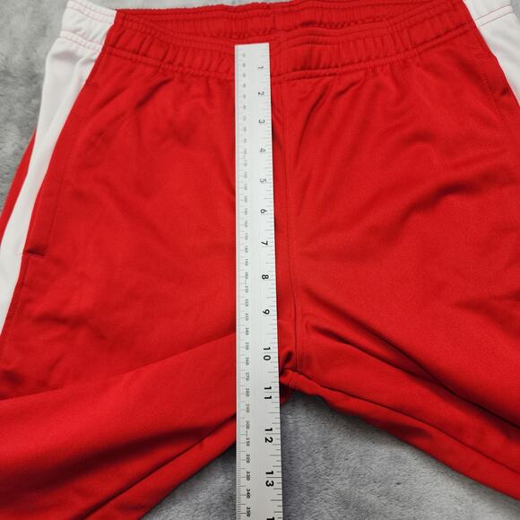 NEW Under Armour Pants Womens S Red White UA Knit Warm Up Team Zip Ankle Gym - Picture 14 of 16